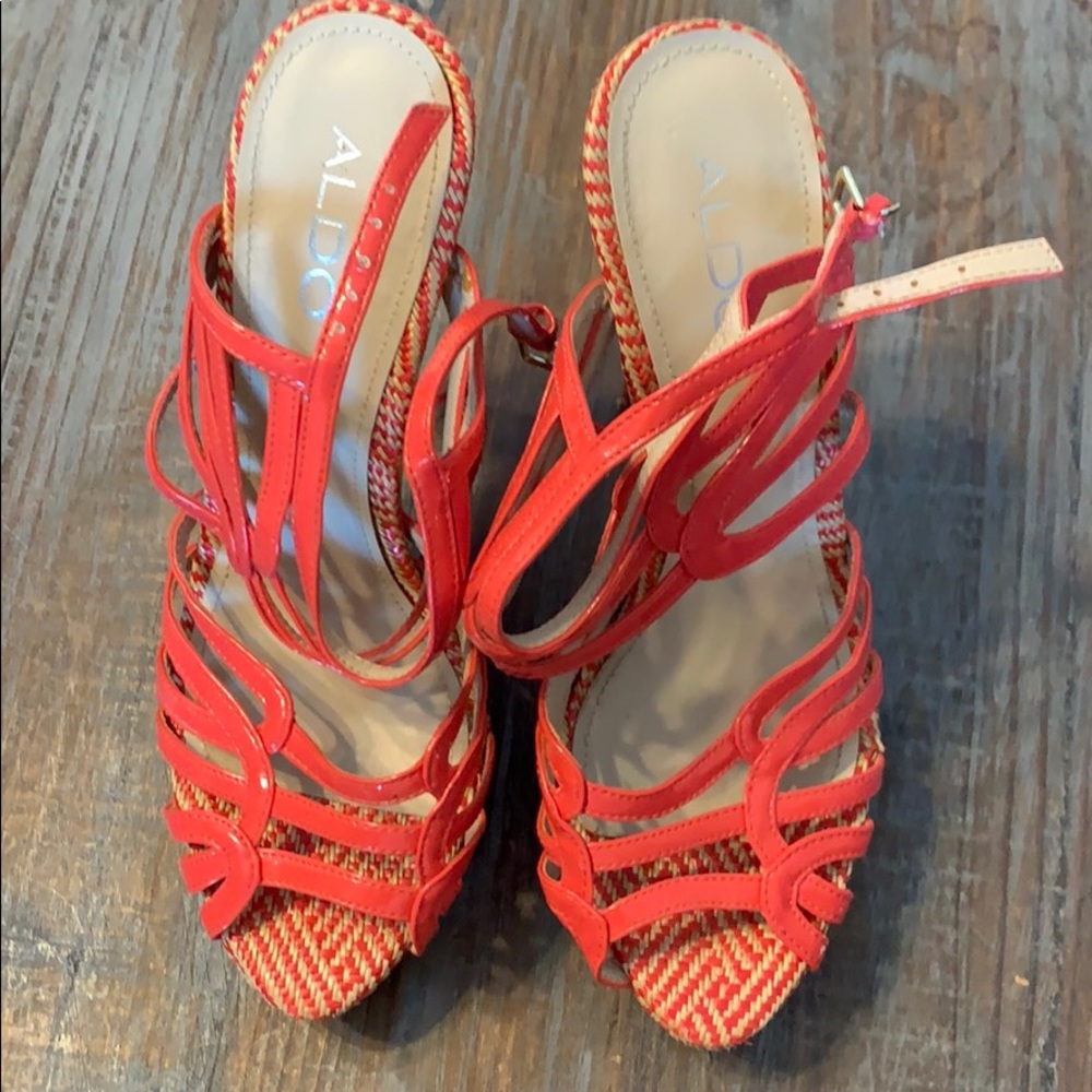 Aldo multi-color strappy heels